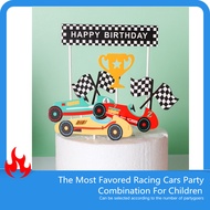 7pcs / Lot Racing Cars DIY Happy Birthday Cake Topper Kids Birthday Cake Decoration