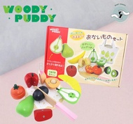 Woody Puddy切切樂蔬果木制玩具套裝 [8件套+小布袋]