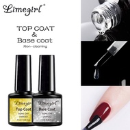 Limegirl Top Coat Base Coat and Primer Uv/LED Gel Nail Polish for Nail Art Design Suitable for All K