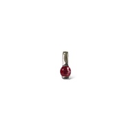 0.375Ct Minimalist Tiny Burmese Unheated Ruby Pendant in Platinum