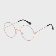 Classic Round Glasses Retro Circle Eyeglasses Clear Lens Metal Frame Accessories Cosplay Anime Glass