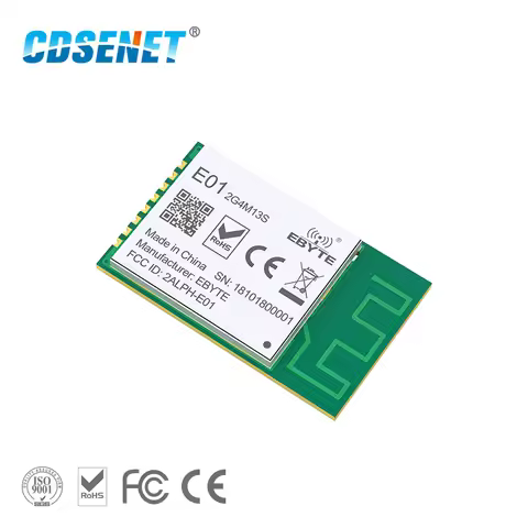 5pcs nRF24L01P 2.4GHz 20mW E01-2G4M13S SPI Transceiver 13dBm SMD PCB Antenna nRF24L01 PA LNA Transmi