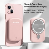 Anvers Magsafe PowerBank 10000mAh Battery Pack Qi2 15W Fast Charging Wireless Magnetic Power Bank Po