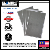 Element Car Soundproof 2.0mm Vibration Damping Material 4 Sheets Per Pack Size of 50cmX75cm Per Shee