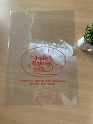Sablon plastik roti tawar uk 25x35 tanpa lem sablon per pcs