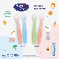 BABY SAFE Silicone Soft Spoon | BPA Free Baby Food Spoon | Soft Tip Safe for Gums 4M+