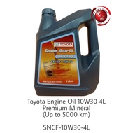 Toyota Premium Mineral 10W30 4L SN/CF Engine Oil SNCF1-0W304-L Motor Oil