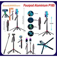 Tripod Camera Selfie Stick Stabilizer Aluminum Fourpod Bluetooth P185 1.8m With 360 Rotation