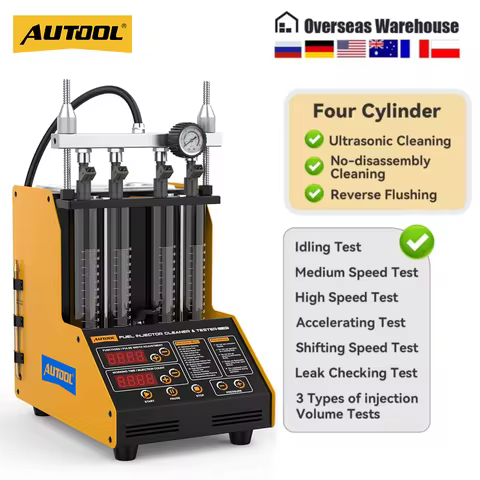 AUTOOL CT150 Car Motorcycle Fuel Injector Ultrasonic Cleaner Tester 12V Tester Machine for Ford-Hond