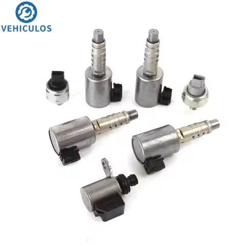 7PCS Transmission Solenoid Kit W/ Pressure Sensor RE0F10D JF016E JF017E CVT8 Fits for NISSAN TEANA 2