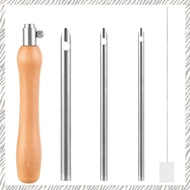 (HMXQ) 5 Pcs Punch Needle Tool Punch Needle Kit Metal Punch Needle Punch Needle Threader Punch Needl