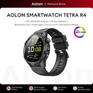 Aolon Tetra R4 Smart Watch 46mm AMOLED Screen DIY Watch Face Bluetooth Call WA Read 100+ Sports Mode