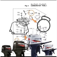 TOHATSU 18HP/50HP/MERCURY 15HP/40HP ORING carburetor 3C8-03121 # 2 stroke outboard engine part