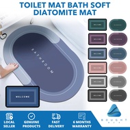 Toilet Mat Bath Soft Diatomite Mat Fast Drying Floor Mat Anti-Slip for Bathroom Toilet Door Mat Ultra Absorbent Non-Slip