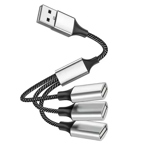 USB Cable Splitter HUB Extentions 3 Port Phone Charger Power Adapter OTG Multiple USB Hub Extensions