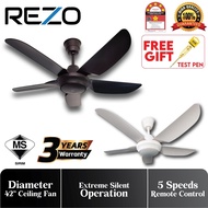 REZO AX42 42”/MY56/56” POWERFUL BABY CEILING FAN WITH 5 SPEED REMOTE CONTROL / DEKA DR9 60" REGULATOR