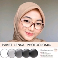 kacamata gaya hijab wanita lensa photocromic antiradiasi request minus optik & resep dokter gratis b