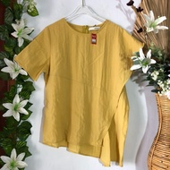 Asymmetrical Yellow Blouse