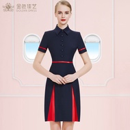 Stewardess Uniform Female Professional Suit Hong Kong Airlines Cathay Pacific Hong Kong Dragon Short