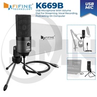 Fifine K669B Usb Microphone Condenser With Volume Dial Podcast