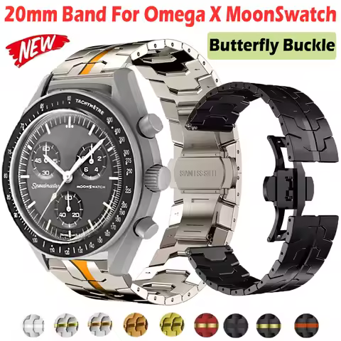 Metal Strap For Omega X Swatch Joint MoonSwatch Stainless Steel Business Bracelet For Amazfit GTS 3 