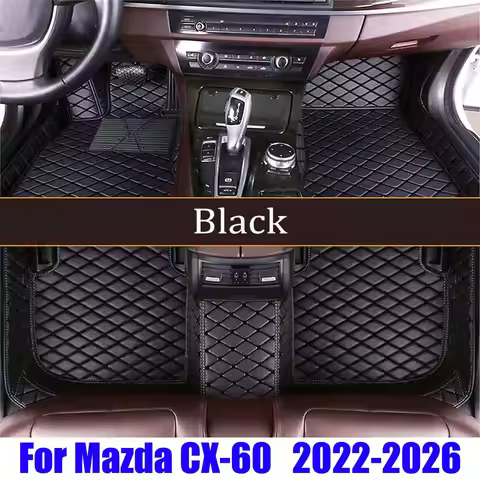 5 Seats Car Floor Mats Fit Mazda CX-60 CX60 CX 60 2022 2023 2024 2025 2026 Auto Accessories Foot Car