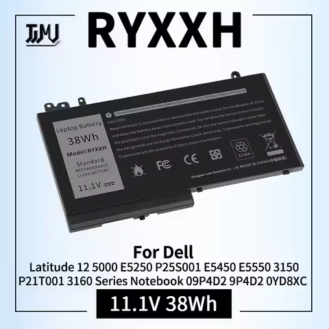 38Wh RYXXH Laptop Battery for Dell Latitude 12 5000 E5250 P25S001 E5450 E5550 3150 P21T001 3160 Note
