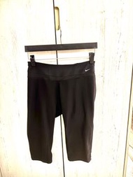 Nike Dri-FIT Black Capris Running Leggings/Nike Dri-FIT 黑色七分跑步緊身褲