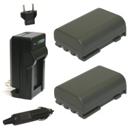 Battery (2-Pack) and Charger for Canon NB-2L, NB-2LH, BP-2L5, BP-2LH and Canon DC301, DC310, DC320,