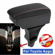 For for Toyota Aygo Armrest Central Storage Box dedicated Retrofit with USB Car Accessories