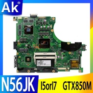N56JR LVDS I7 GTX760 N56JR LVDS I7 GTX760 Mainboard For ASUS ROG G56JK G56JR N56JK N56JR N56JN Laptop Motherboard I5 I7 4Th Gen GTX760M GT840M GTX850M DDR3L