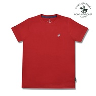 Santa Barbara Polo And Racquet Club Plain Old Rose T-Shirt For Men With Logo Embroidery On Chest