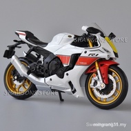 1:12 Scale Diecast Motorcycle Model Toys Yamaha YZF-R1M Sport Bike Miniature Replica HI9G GG9Y N8SI 