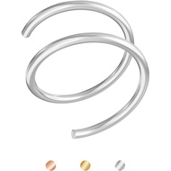 Double Hoop Nose Ring for Single Piercing,14K Gold Filled/Sterling Silver/Rose Gold Nose Ring for Wo