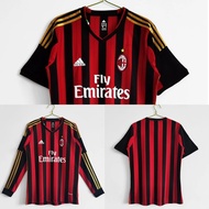 AC Milan Retro Jersey 13-14 Game Season ac Milan Jersey Long-Sleeved AC Jersey Team Barotoli Kaka Je