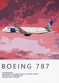 American Airlines Boeing 737 Poster Printing Decorative Canvas Painting Living Room Bedroom Gift for