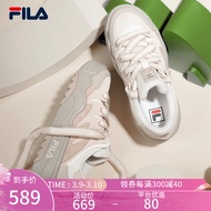 斐乐（FILA）斑斓鞋ROSETTA女鞋板鞋新款面包厚底鞋复古休闲鞋 奶白/浅粉-GP 36