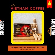 Vietnam Trung Nguyen G7 2 in 1 Instant Black Coffee || G7 Ca Phe Hoa Tan Den Da 2 in 1 - 240g (15 sa