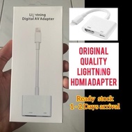 PHONE TO HDMI LIGHTING ADAPTER SPLITTER MIRROR GAME STREAM MOVIE VGA AV DIGITAL 1080P FULL HD