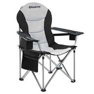KingCamp Oversized Camping Folding Chair with Lumbar Support, Heavy Duty Ergonomic Padded Arm Chair 