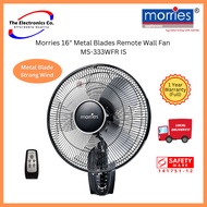 Morries 16" Metal Blades Remote Wall Fan  MS-333WFR IS