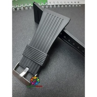 38mm Rubber Strap for Black Police Watch