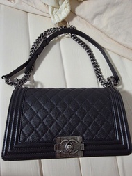 Chanel Black Leather Boy Bag