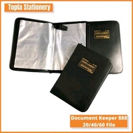 TOPLA DK888 DOCUMENT KEEPER DISPLAY BOOK ZIPPER BAG LEATHER MAP ZIPPER CONTAINS MANY PLASTICS
