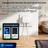C Adapter Fast Charger QC 1Phone 3.0 UK Phone Charger PD 35W Plug USB Type-C UK Plug Fast Charger PD