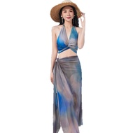 Bikini bikini bikini Fan Vacation Seaside Feel Split Swimsuit Women Long Skirt Swimming