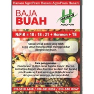 Baja Buah Hanani Agro Farm Baja Lebat Buah NPK 18.18.21 Baja Pisang Sawit