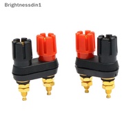 [Brightnessdin] Speaker Banana Plug Terminal Connector Banana Soet Dual Female Banana Plug For Speak