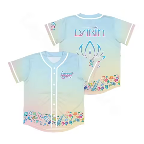 Dabin Stay in Bloom Baseball Jersey Casual V-neck Shirts Streetwear 3D Jacket Fashion Short Sleeve H