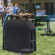 COOLSY 420D BBQ Cover Outdoor Dust Waterproof Weber Heavy Duty Grill Cover Rain Protective Outdoor Barbecue Cover Round Bbq Grill Black